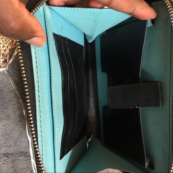 Alligator print black clutch phone case wallet - Picture 2 of 5